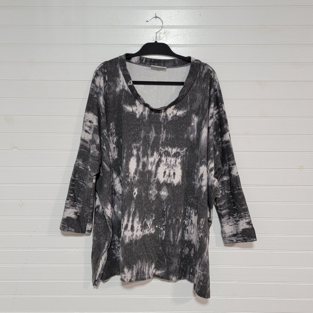 Bryn Walker Size Small Oversized Slouchy Tie Dye Tunic Top Long Sleeve Lagenlook